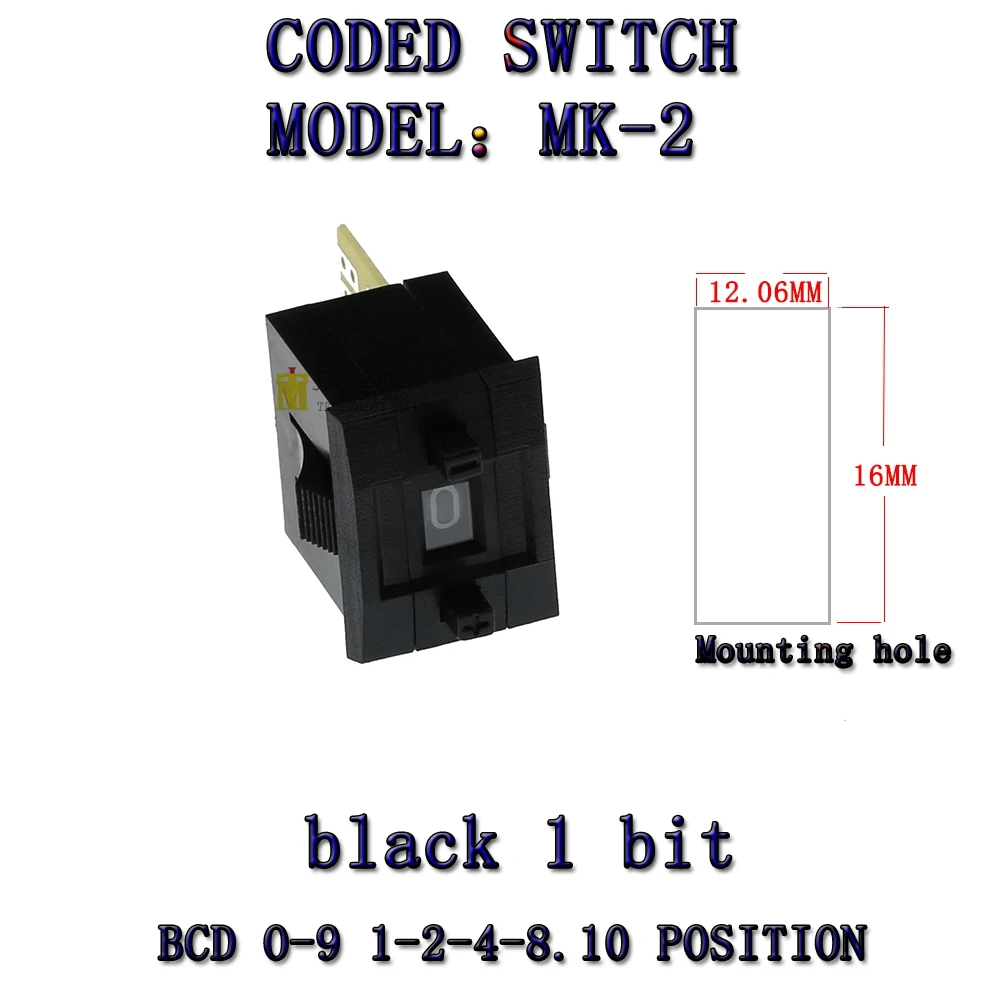 MK-2 BCD รหัส Binary Output Switches/ThumbwheelSwitches 8421C Terminal Block 0-9 หลักรหัสทศนิยมสีดํา Beige