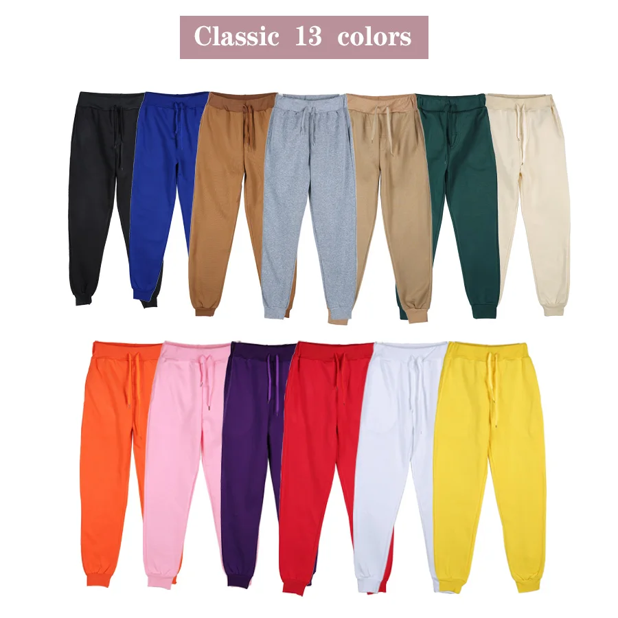 ผู้ชายกีฬาการฝึกอบรม Joggers Casual หลวม Fit Sweatpants ฤดูใบไม้ผลิฤดูใบไม้ร่วงขนแกะเรียงรายกางเกงเอวยางยืดกางเกง Drawstring