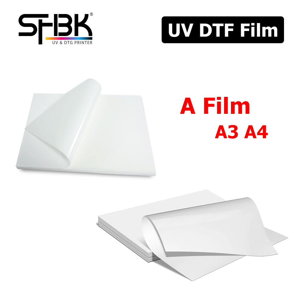 20 50 100PCS A3 A4 Folia UV DTF A do wszystkich drukarek UV po transferze metal szkło drewno plastik akryl silikon wodoodporna naklejka