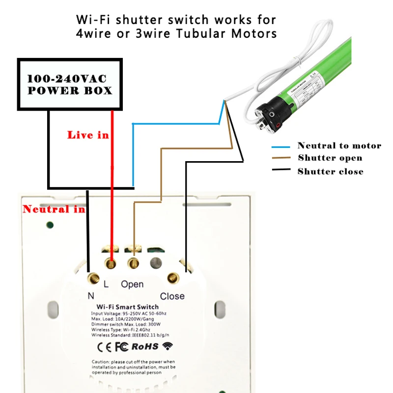 EWeLink-Interruptor de persiana inteligente, enrollador automático para persianas, funciona con WiFi, tiene motor eléctrico y se controla por voz a través de Alexa