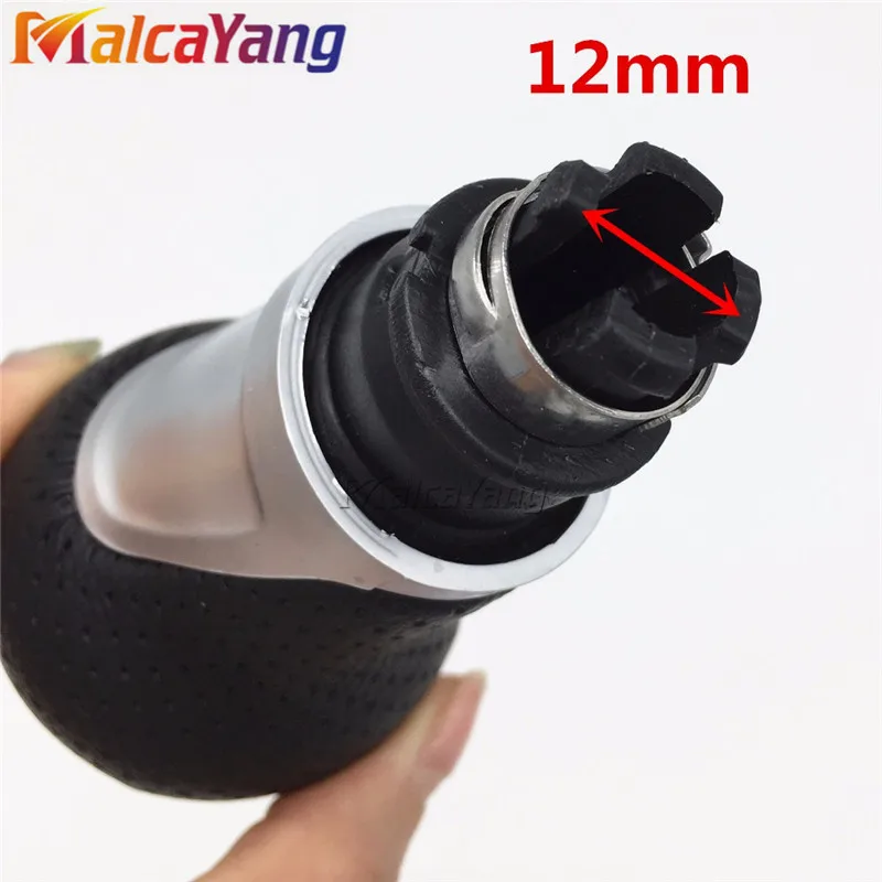 Cho Xe Audi A3 S3 8P 2003-2013 A4 S4 Q5 S-Dòng 2007-2015 Da Sang Số xe Bánh Răng Chuyển Dịch Núm 12Mm 5/6 Tốc Độ Tay Cầm