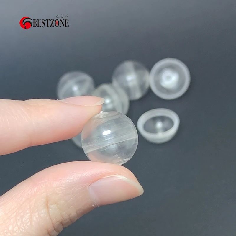 Mini 100 Chiếc 0.59Inch D15MM Rõ Ràng Trong Suốt Viên Đồ Chơi Bất Ngờ Bóng Trống Vỏ Trứng Trẻ Em Hộp Nhỏ