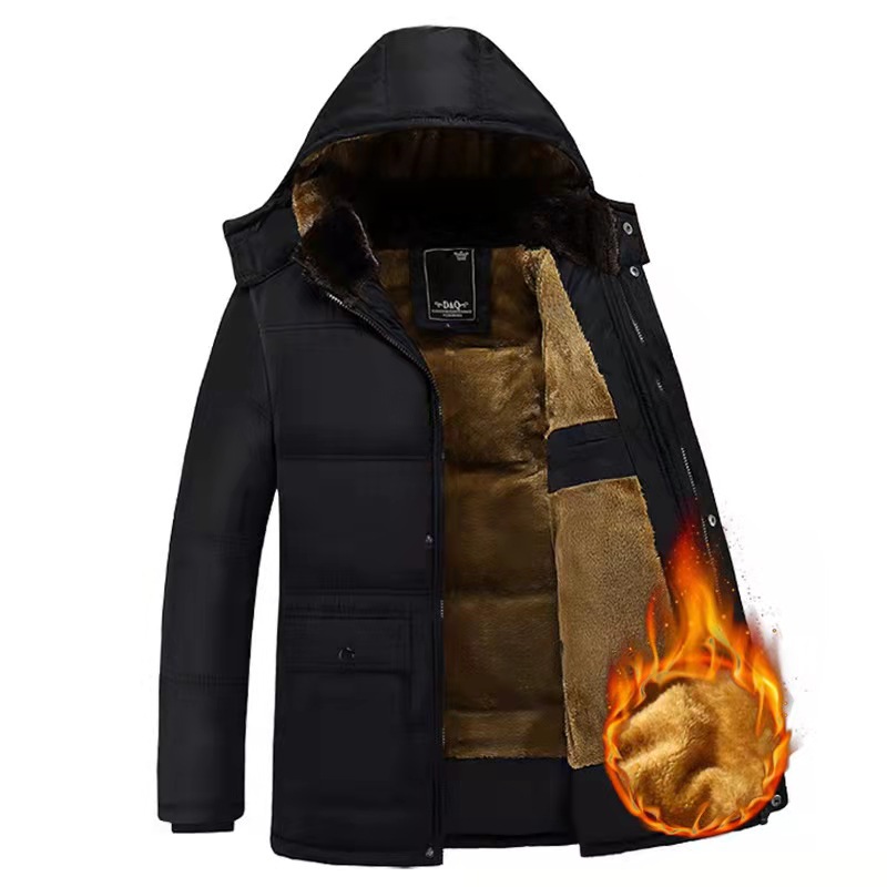 Parka Männer Mäntel 2021 Winter Jacke Männer Verdicken Mit Kapuze Wasserdichte Outwear Warme Mantel Casual Herren Jacken Mantel Pelz Thicking