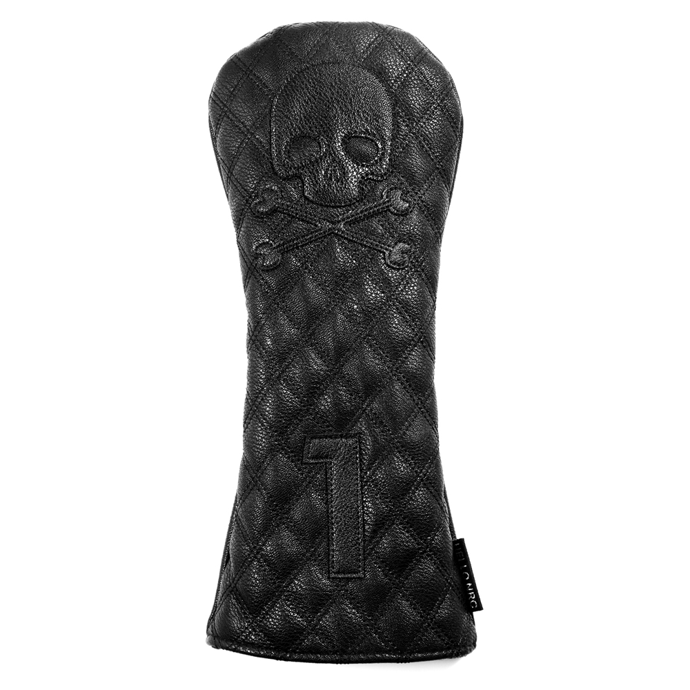 Juego de funda para cabeza de palo de Golf con calavera de cuero PU, conductor de Golf 460CC y cubierta híbrida de madera de calle FW
