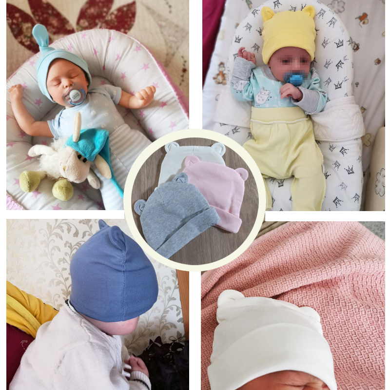 Chapéu macio para recém-nascidos, gorro infantil de algodão para meninas, meninos e crianças, acessórios para fotografia de recém-nascidos de 0 a 12 meses