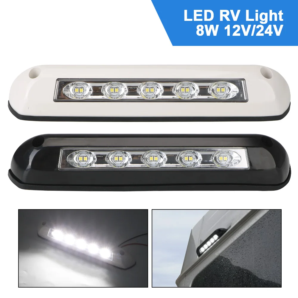 RV Van lampa zewnętrzna do przyczepy wodoodporna LED markiza światło werandy do przyczepy kempingowej oświetlenie wewnętrzne 12V/24V