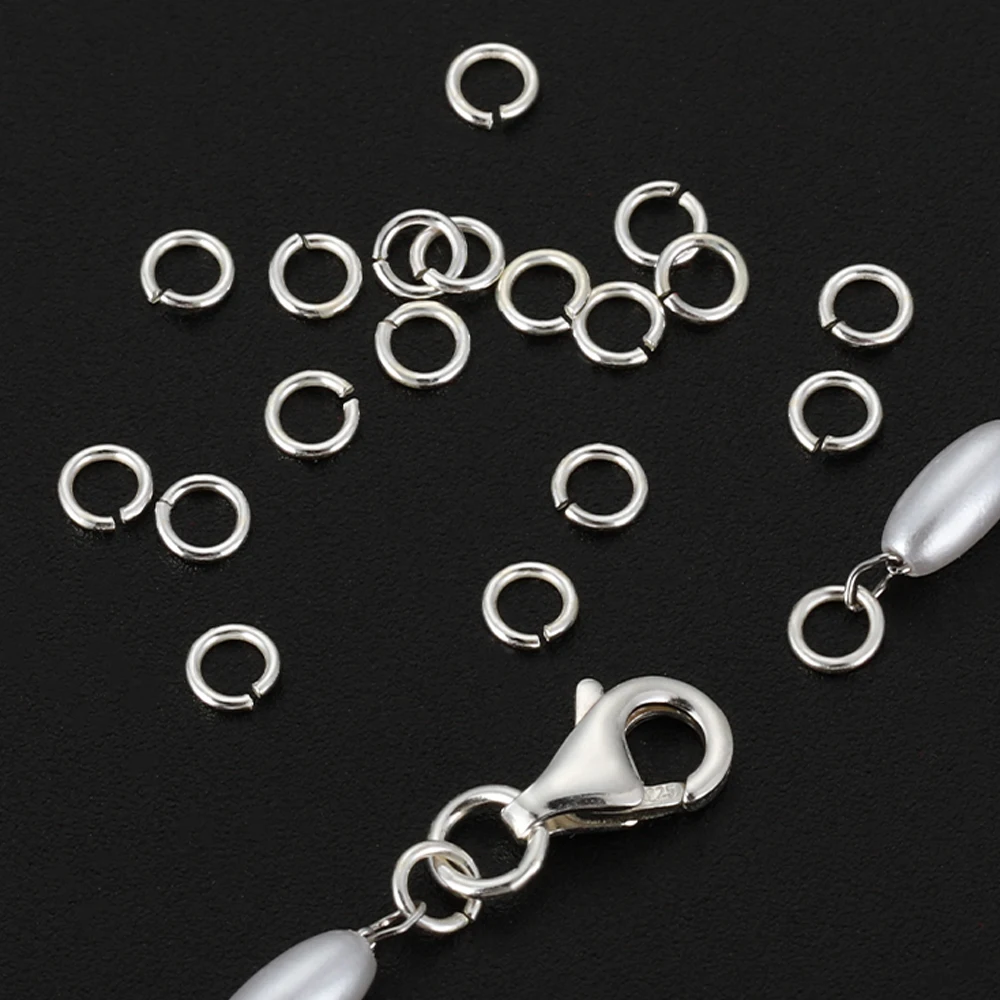 30 Stück offene Biegeringe aus 925er Sterlingsilber