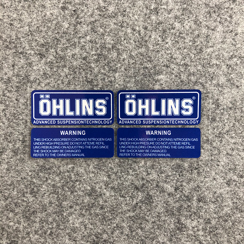 Reflective OHLINS Racing Suspension shock Motorcycle Accessories Decal Sticker Modification decoration Waterproof For Suzuki