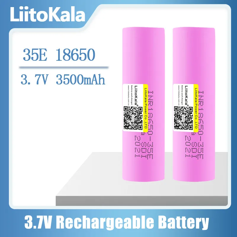 Mới Liitokala 35E Ban Đầu Công Suất 18650 Pin Lithium 3500MAh 3.7V 25A Cao Cấp INR18650 Điện Dụng Cụ
