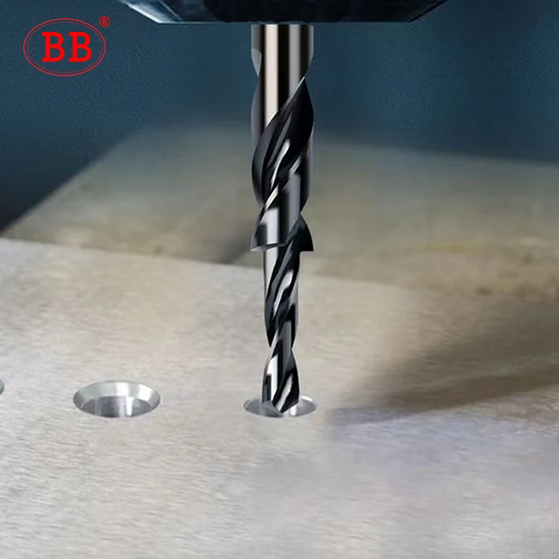 BB Counterbore Xoắn Mũi Khoan Bước Kép Cắt Bit HSS Cho Kim Loại 90 180 Độ M3 M4 M5 M6 M8 M10 m12 Nón Dụng Cụ Khoan 1 Cái
