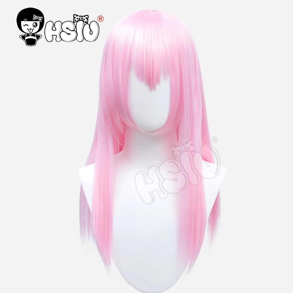「 HSIU Thương Hiệu 」 26 Màu Dài 60Cm Tóc Thẳng Hồng Xám Trắng Tím Đen Hồng Sợi Tổng Hợp Tóc Giả + Giá Rẻ Thương Hiệu Tóc Giả Lưới