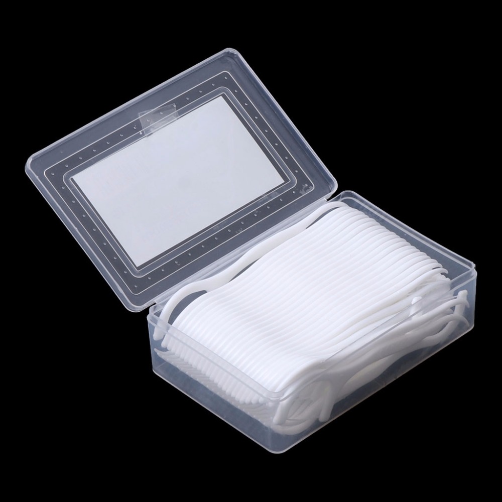 50pcs Dental Floss Flosser Picks Teeth Toothpicks Stick Tooth Clean Oral Care 7.5cm