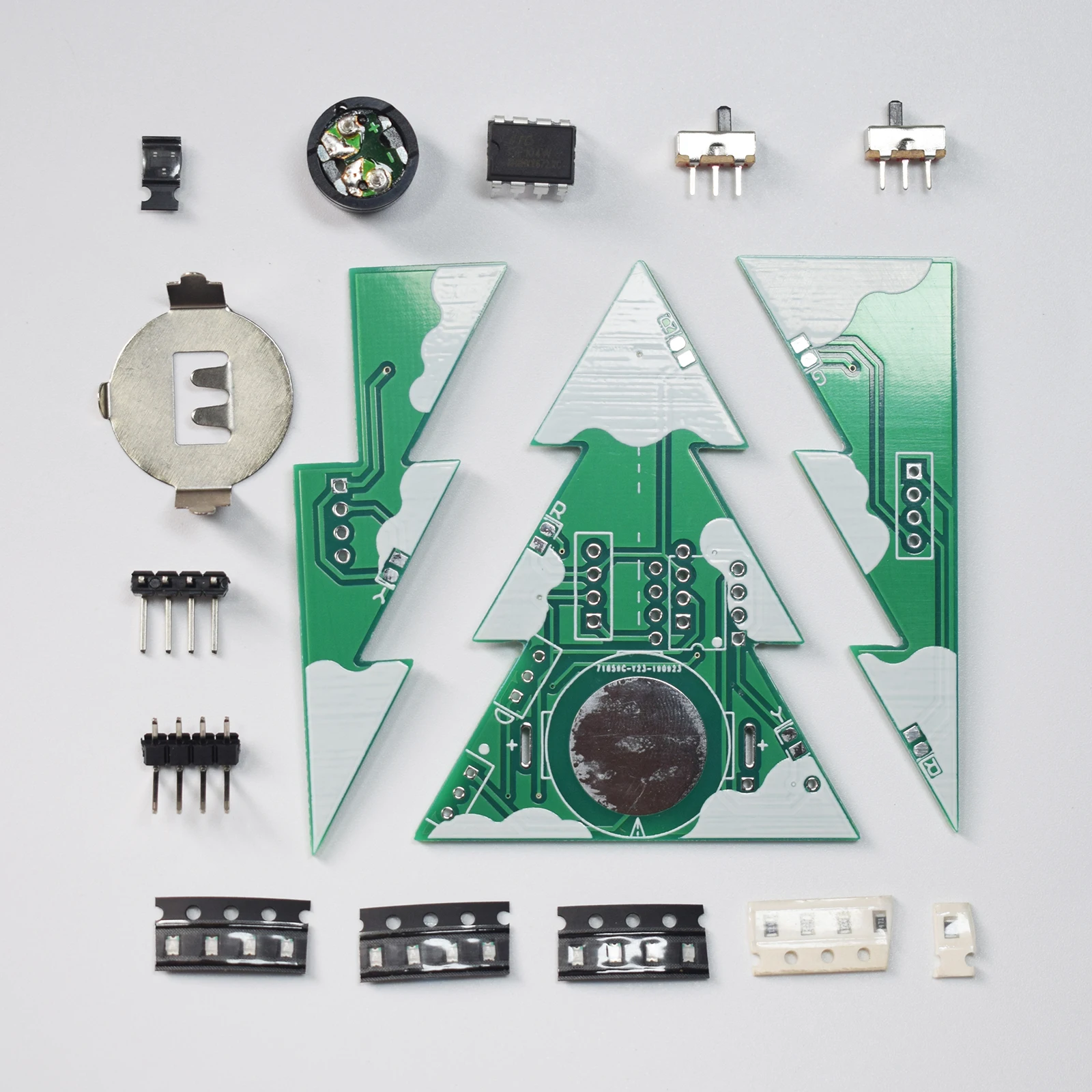 Mini PCB 3D estéreo decoración de árbol de Navidad DIY música SMD componente soldadura Kit electrónico de entrenamiento
