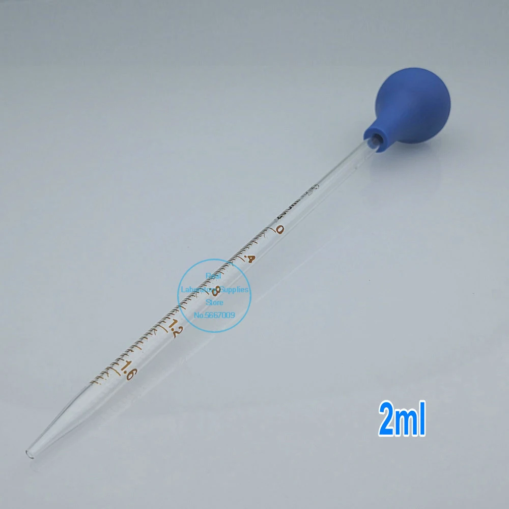 2 Bộ 4 Kính Tốt Nghiệp Pipet Ly Đá Tập 0.5Ml/1/2Ml/3Ml/5Ml/10MlTransfer Pipet Với Cao Su đầu