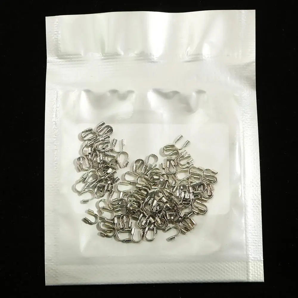 100 Cái/lốc 4X4 Mm Vòng Chữ U, Móc Cài Dây Kết Nối Bảo Vệ Dây Bảo Vệ Bảo Vệ Khóa Phụ Kiện Cho DIY bộ Trang Sức Làm