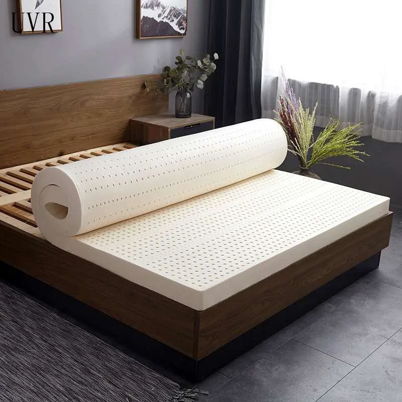 UVR Chất Lượng Cao 100% Cao Su Thiên Nhiên Tất Nam Đệm Đàn Hồi Chậm, Khách Sạn Đặc Biệt Đơn Nệm Đôi Với Trắng Bên Trong Bao Da