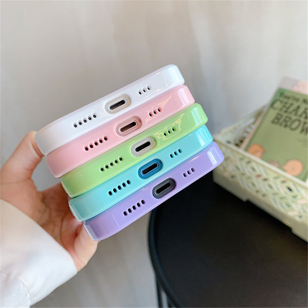 キャンディー耐衝撃シリコーンバンパー電話ケース iphone 16 15 14 11 12 13 プロマックス XS XR 8 7 プラス透明保護バックカバー
