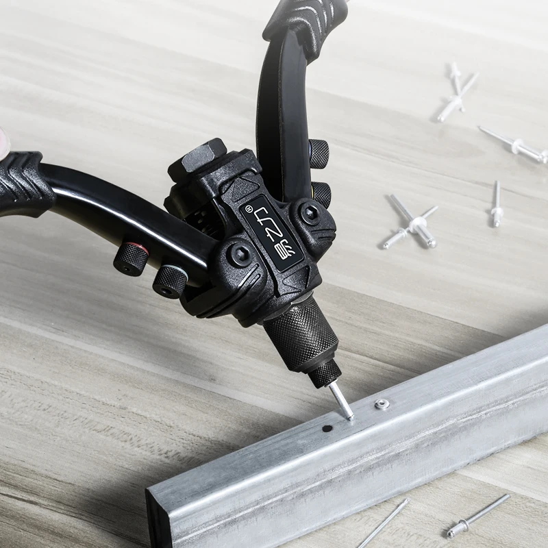 Riveter ปืน Rivet Nut หมุดผ้าม่านปืนมือ Riveting ชุดชุด DIY เล็บปืน
