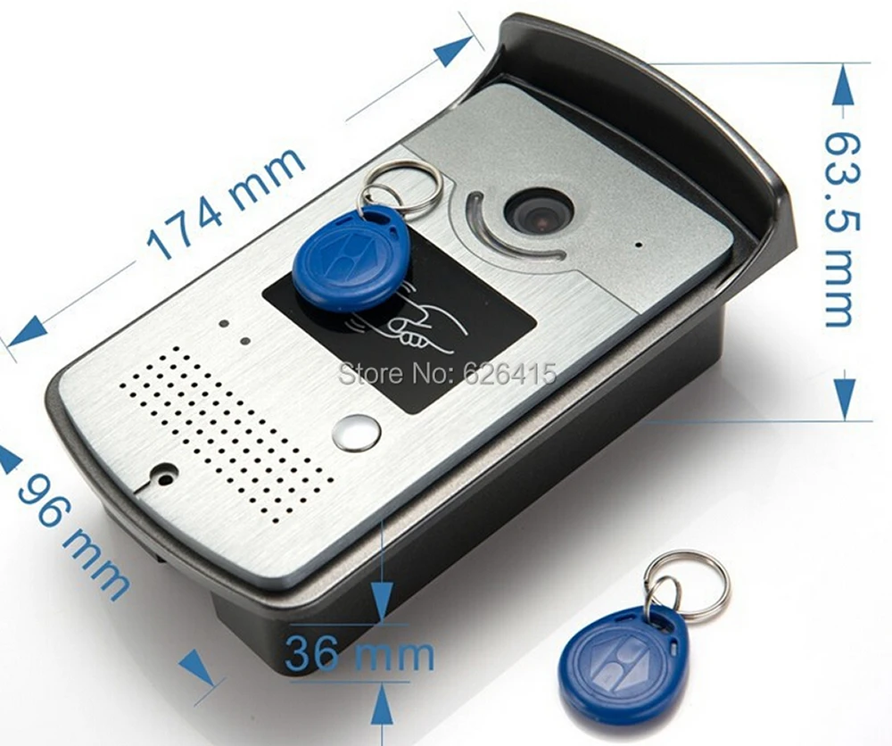 Video-intercom deurtelefoonsysteem 1 RFID-kaartlezer HD deurbelcamera op voorraad groothandel