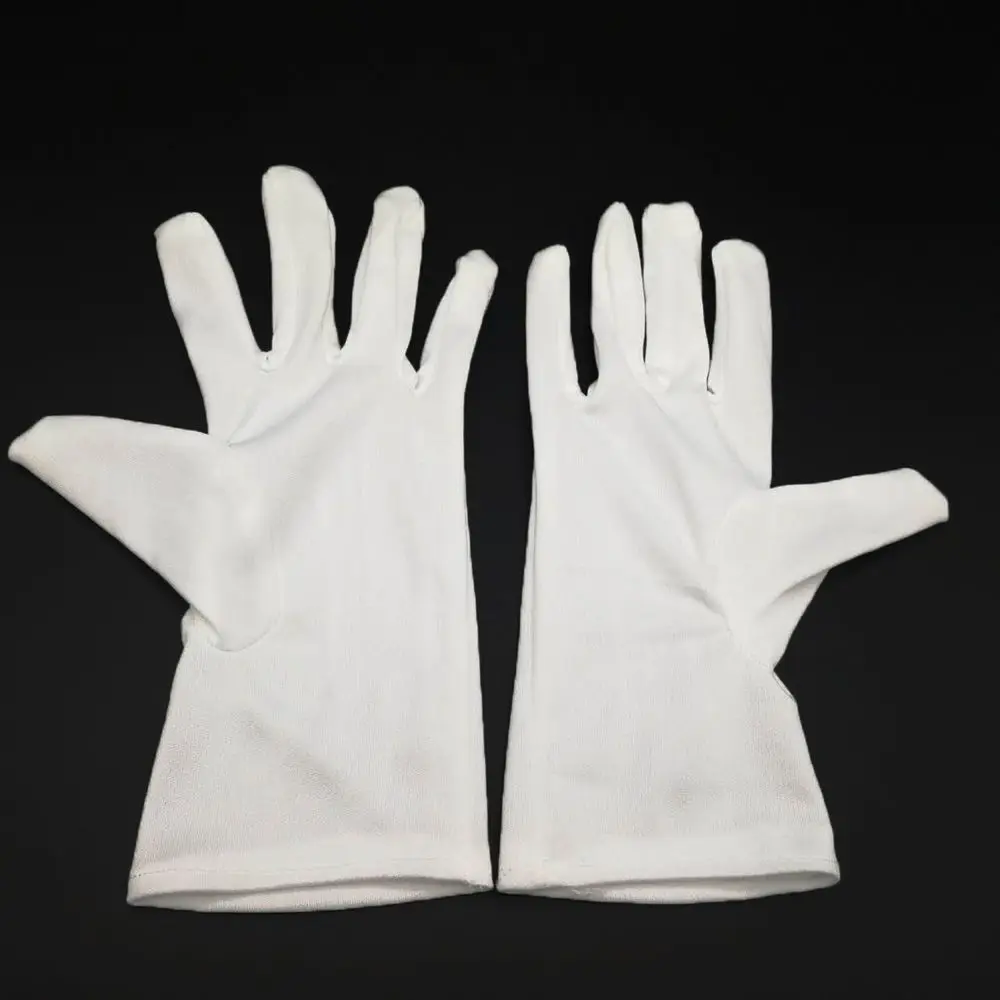 1Pair White Formal Gloves Tuxedo Honor Guard Parade Inspection Collection Serve