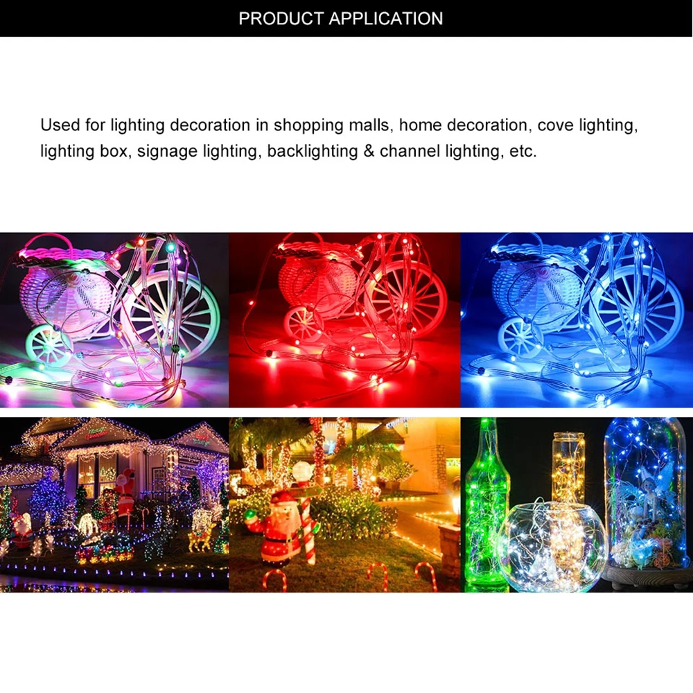 10/25/50/100Leds/cadena WS2812B píxeles RGB módulo de tira de LED tablero disipador de calor nudos direccionables individualmente DC5V