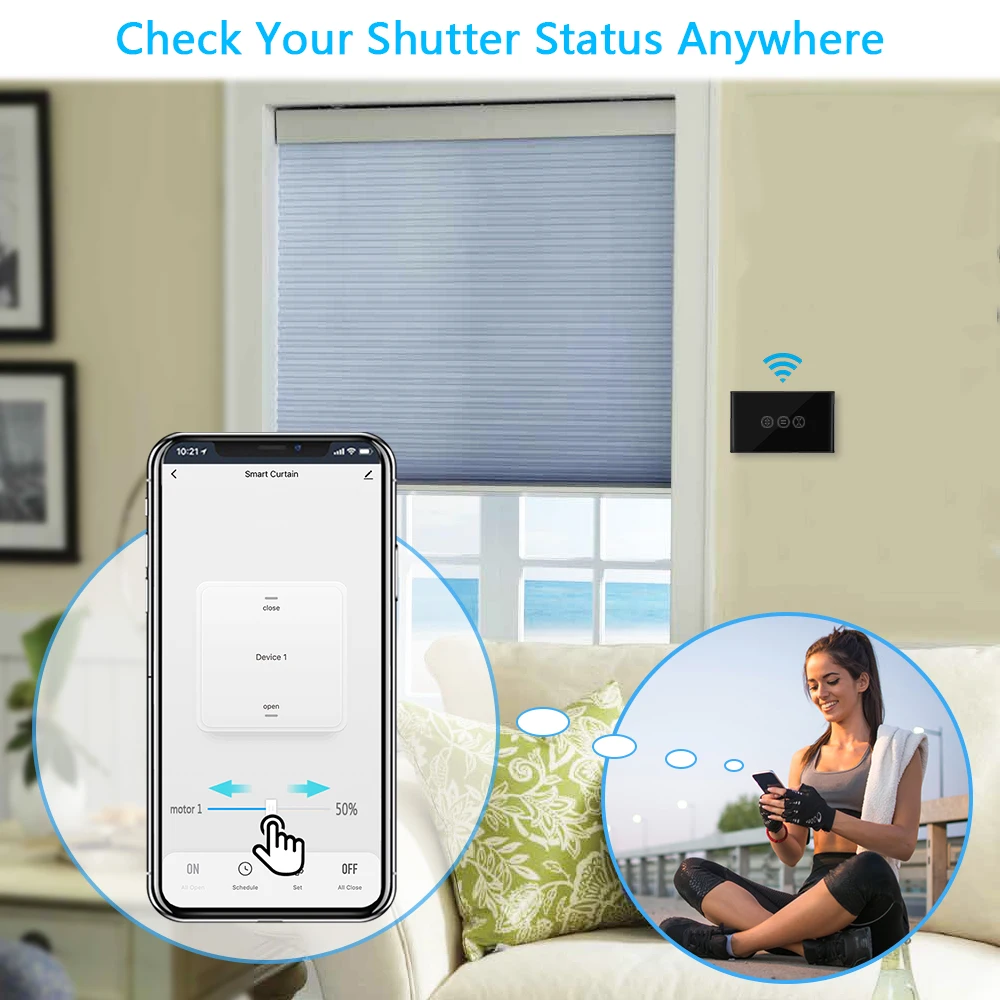 Tuya Smart Life ZigBee 3,0 interruptor de persiana de cortina para motor Tubular de persiana enrollable Google Home Alexa Control de voz aplicación temporizador MQTT