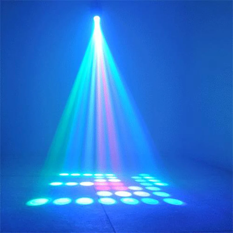 Fast Shipping 64/128LEDs Double Head Airship RGBW รูปแบบ Stage Effect Lighting โปรเจคเตอร์ DJ Disco Party ไฟ Led สําหรับ xmas
