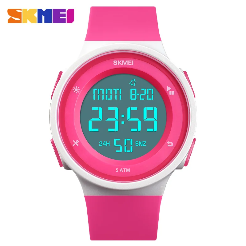 Skmei spors crianças relógio de contagem regressiva cronógrafo à prova dwaterproof água relógio de pulso para menino menina moda led luz relógio original