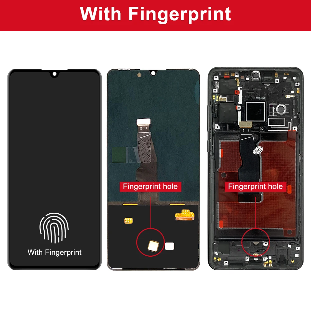 6.1 ''จอแสดงผล Super AMOLED สําหรับ HUAWEI P30 จอแสดงผล LCD Touch Screen Digitizer ASSEMBLY สําหรับ Huawei P30 ELE-L29 L09 AL00 TL00 L04