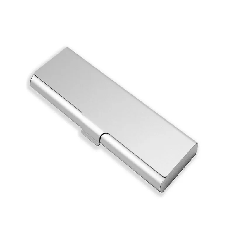 Estuche de lápices de aluminio y Metal, caja de papelería para estudiantes con logotipo personalizado, caja de bolígrafos, caja de regalo, caja de lápices de Metal