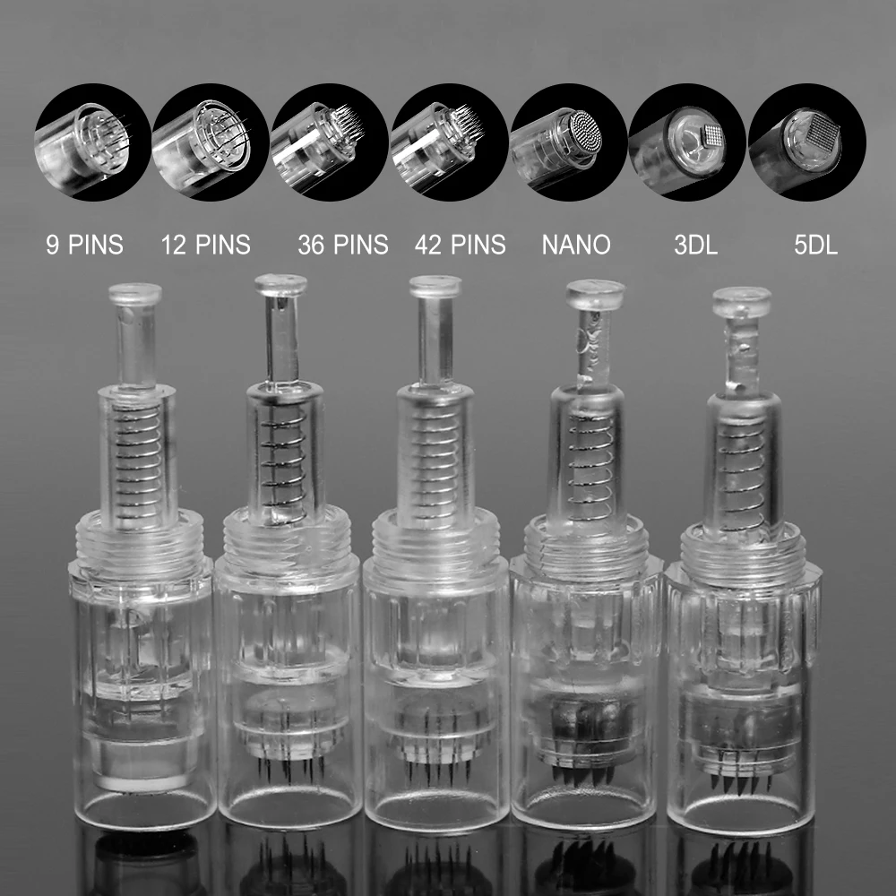 100/50/20/10 Stück Derma Pen Bajonettschraube Microneedling Patrone Dr.imp Pen Mikronadel 9 Pin/12 Pin/36 Pin/3D/5D Nano MYM MTS