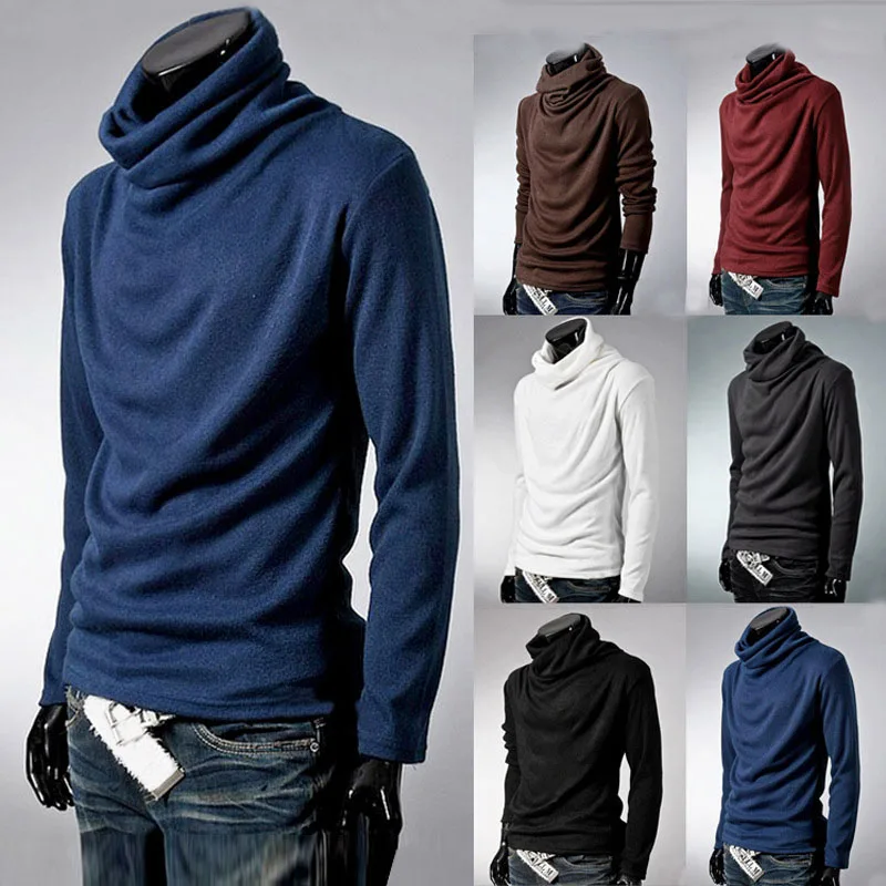 2025 Winter Neue männer Rollkragen Pullover Einfarbig Mode Gestrickte Pullover Männer Casual Pullover Männlichen Herbst Strickwaren MY 278