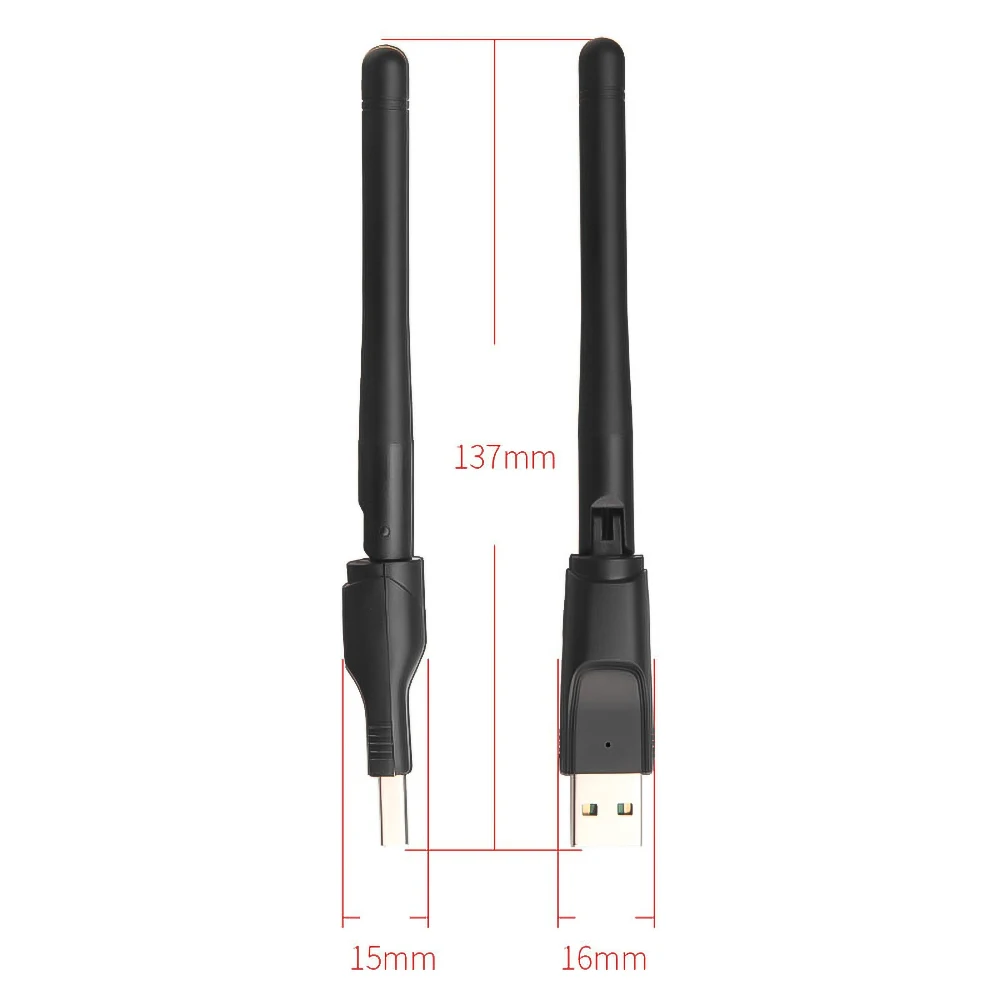 Kebidumei 150m usb 2.0 wifi placa de rede sem fio 802.11 b/g/n lan adaptador mini wi fi dongle para computador portátil com antena MT-7601