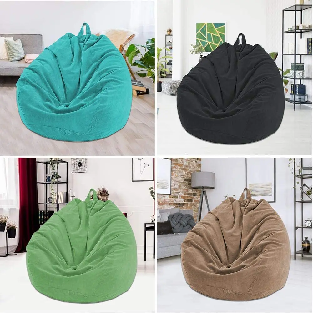 10 cores preguiçoso sofás capa cadeiras grande com forro interno quente veludo espreguiçadeira assento saco de feijão pufe puff sofá tatami sala estar