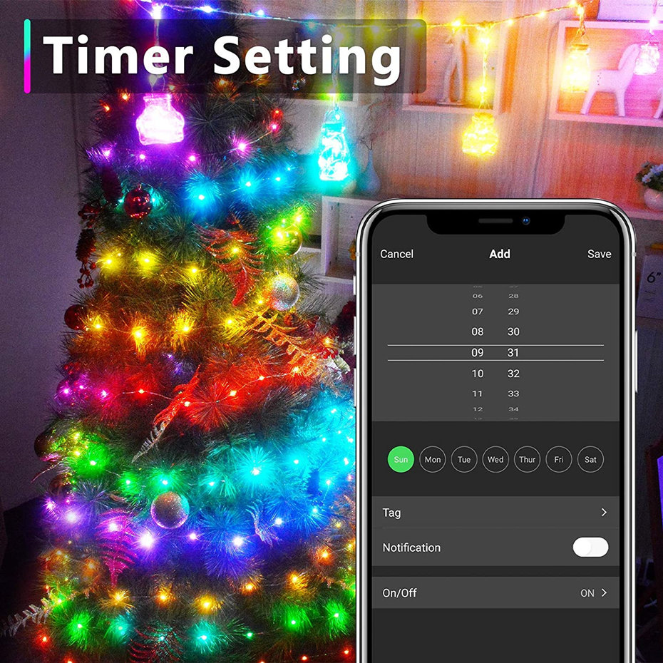 Tuya Smart LED-Licht Fee String Lichter 10m 66LEDs RGB Dreamcolor Musik Sync USB Streifen Licht für Smart leben APP Fernbedienung