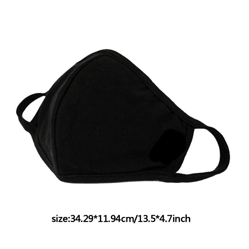 Máscara facial de algodão reutilizável, unissex, proteção contra poeira e resíduos, material respirável e lavável, com 3 peças