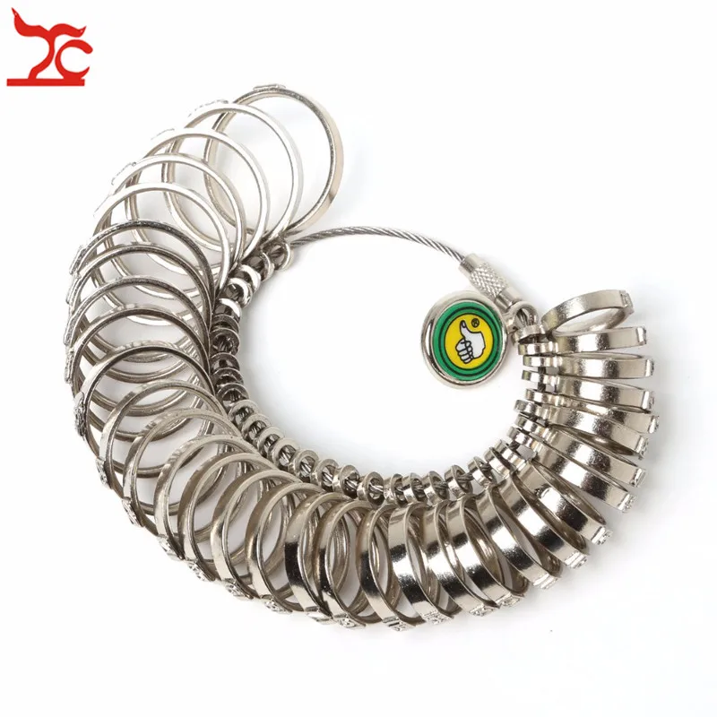 Hữu Ích Kim Loại Nhẫn Sizer Đo Đồng Hồ Đo HK Tiêu Chuẩn Trang Sức Công Cụ 1-33 Kích Thước Khác Nhau Vòng Đo Dụng Cụ