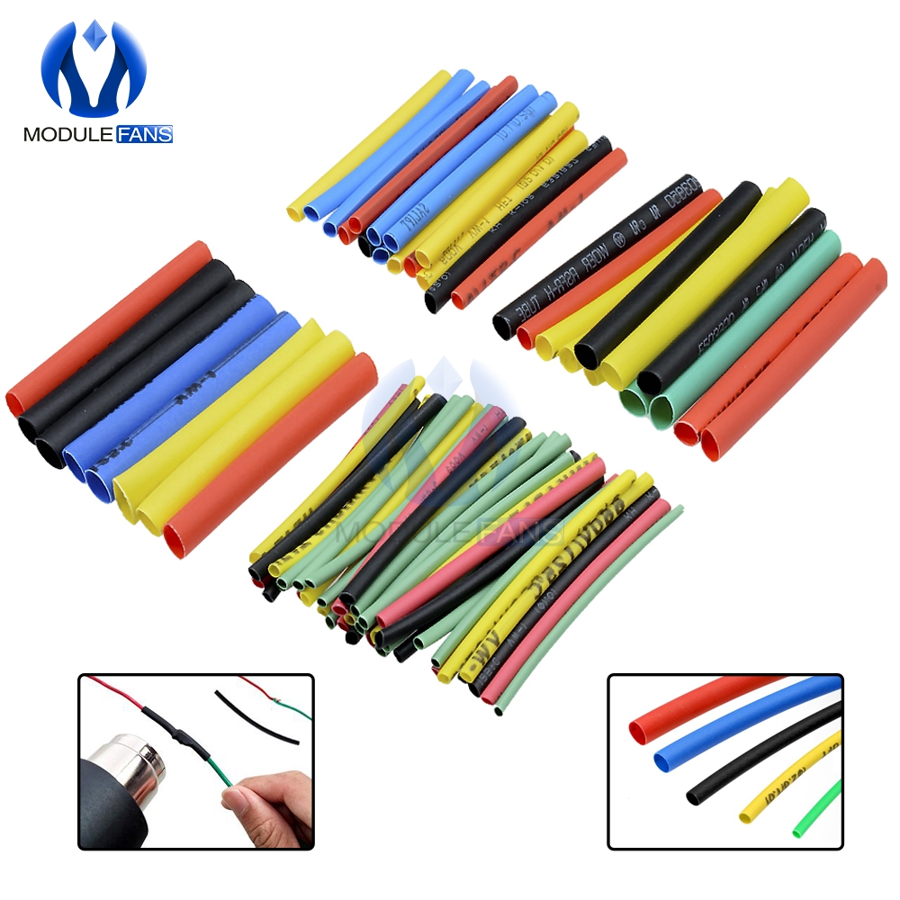 164PCS 328Pcs 530PCS Auto Elektrische Kabel Rohr kits Schrumpfschlauch Schläuche Wrap Hülse Assorted 8 Größen mixed Farbe