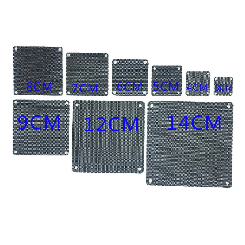 5 stücke 3cm 4cm 5cm 6cm 7cm 8cm PC Kühler Fan Abdeckungen Fan Staubdicht filter Fan Staub Net PVC Staub Sieb Computer Lüfter Mesh