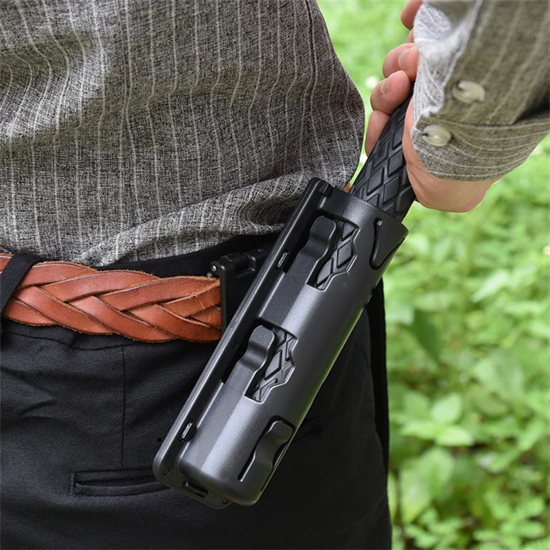 360 grad Drehung Versenkbare Taktstock Fall Holster Universal Extensible Baton Halter Selbstverteidigung EDC Außen Survial Werkzeug