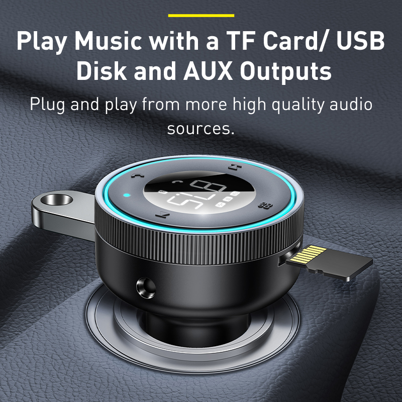 Baseus FM transmetteur modulateur voiture sans fil Bluetooth 5.0 USB chargeur rapide Auto Aux Radio lecteur Mp3 musique mains libres voiture Kit