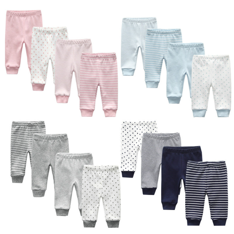 3/4/5 pz/lotto pantaloni neonato Cartoon four seasons Baby 100% cotone pantaloni morbidi da ragazza pantaloni da neonato pantaloni 0-24M