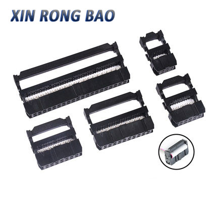 10PCS FC-6/8/10/12/14/16/18/20/30/40/50/64 PIN BUCHSE HEADER IDC BUCHSE ANSCHLUSS 2,54 MM pitch FÜR 1,27 MM draht 6p 10p 20p 40P