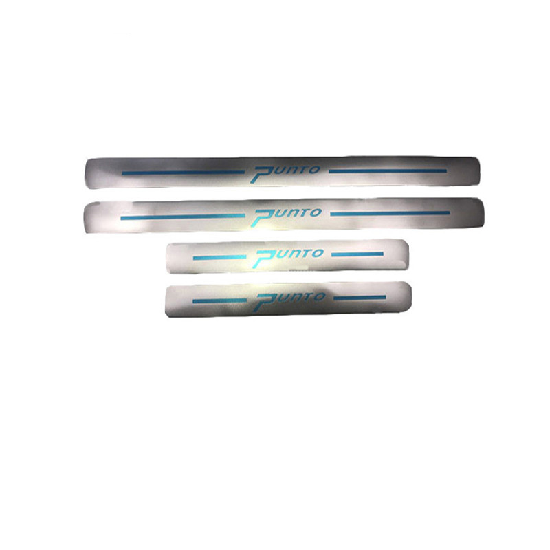 4 Buah/Banyak Stiker Mobil untuk 2012-2017 Fiat Punto Ultra Tipis Stainless Steel Pintu Sill Lecet Lecet Plate
