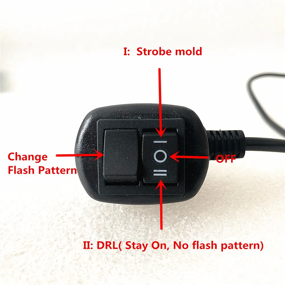 COXSWAIN Dual Color Auto LED Emergency Strobe Warning Light, DC10-30V, 12*3W LED Flash Light for Police Deck Light DRL (G6-Dash)