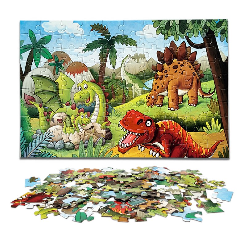 100 Chiếc Chơi Ghép Hình Khủng Long Tyrannosaurus Rex Stegosaurus Deltoid Pterosaur Trẻ Em Đồ Chơi Giáo Dục Cho Bé Trai 5-6-7 tuổi Tặng