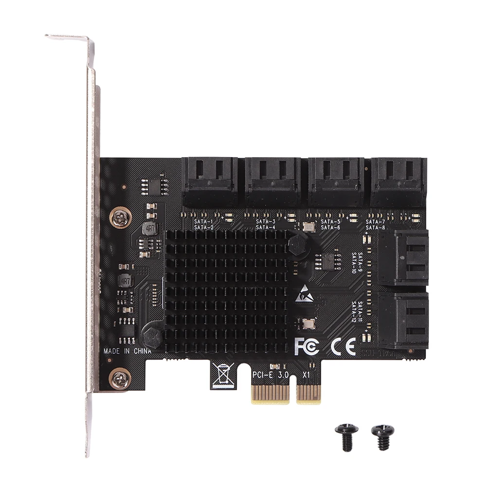 SA3112J PCIE Adapter 12 Cổng PCI-Thể Hiện X1 Sang SATA 3.0 Thẻ Nhớ Mở Rộng 6Gbps Tốc Độ Cao Thêm Trên thẻ W/PCI-E X4 X8 X16