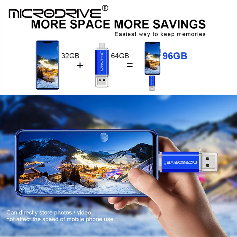 Unidad flash USB tipo C 4GB 8GB 16GB 32GB 64GB 128GB para Android SmartPhone Memoria MINI USB Stick USB C