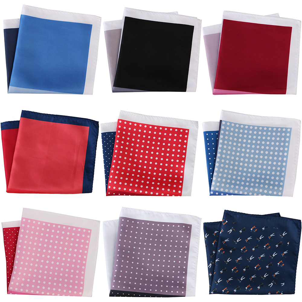 Mans Pocket Square Hanky 30x30 ซม.Mans Priting Polka Dot ดอกไม้ผ้าเช็ดตัวขนาดใหญ่ผ้าเช็ดหน้าสําหรับชายชุดงานแต่งงาน