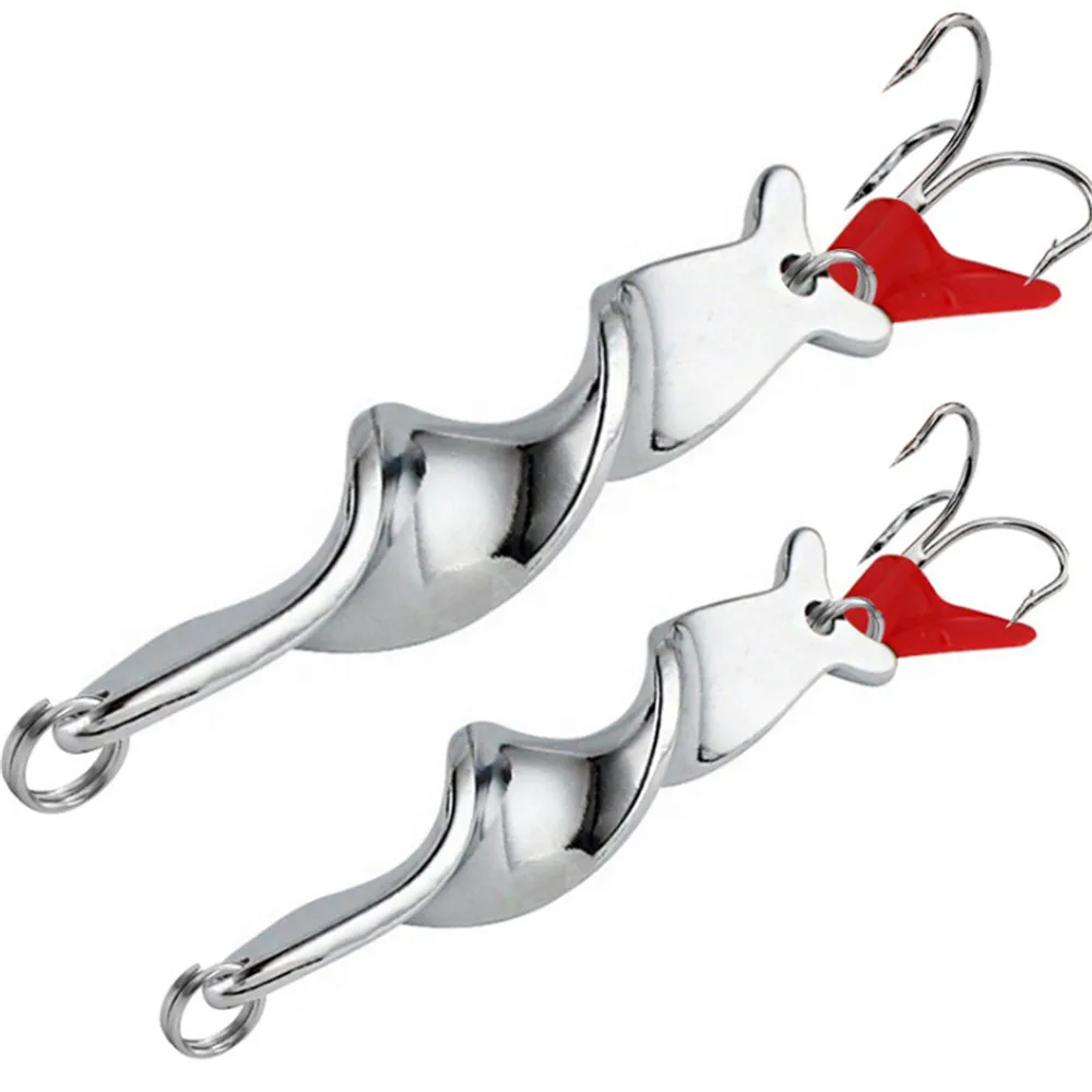 Señuelo giratorio de Metal para Pesca, cebo duro para trucha, Lucio, Pesca, Peche, anzuelo triple, 10g, 14g, 21g, 28g, 1 ud.